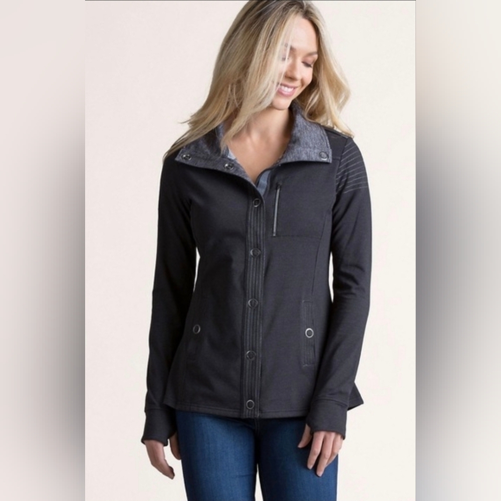 Kuhl Krush Cotton Blend Jacket Charcoal Gray Hiking Outdoor Active